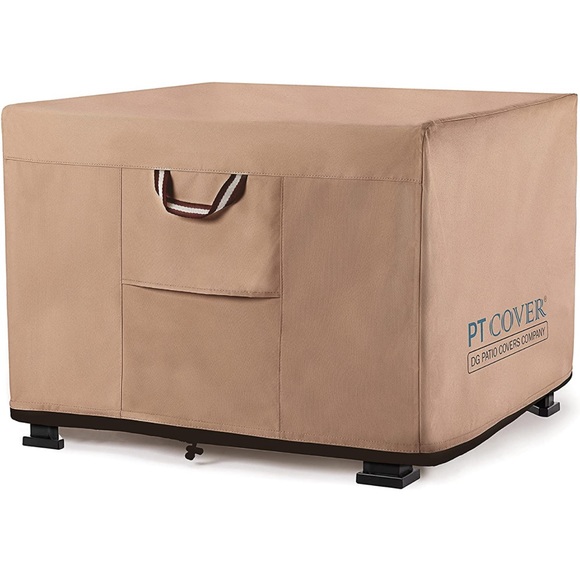 NEW! Fire Pit Table Square 28” Strong Fade and Tear Resistant Waterproof Tan - Picture 1 of 8